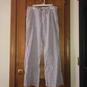 Striped linen pants